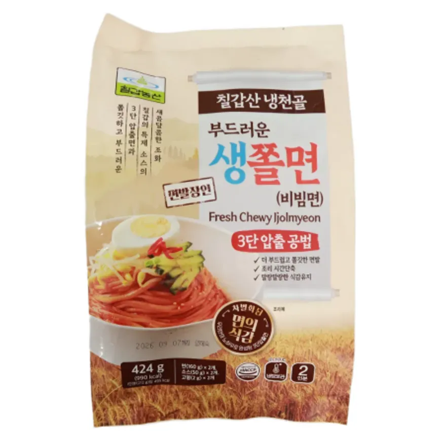 칠갑 부드러운 생쫄면 (비빔면) 424g 이미지