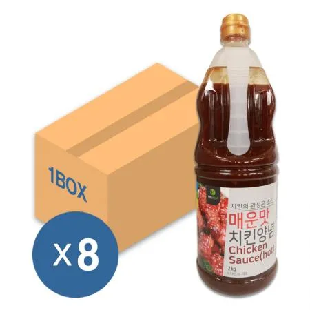 이슬나라 매운맛 치킨양념 소스 2kg 8개입 1박스
