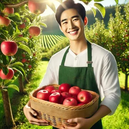 [신선한 현주농장] 경북 사과 부사 산사과 중과 1kg 이미지