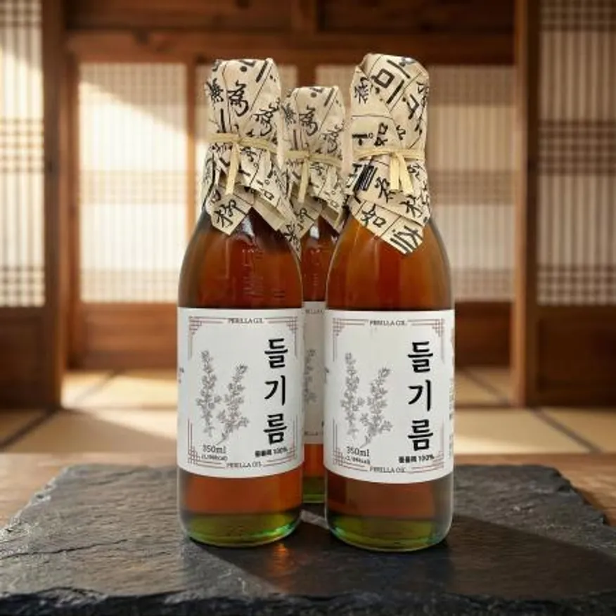 저온압착 고소한 몸에좋은 통들깨 들기름 350ml X 1병 이미지