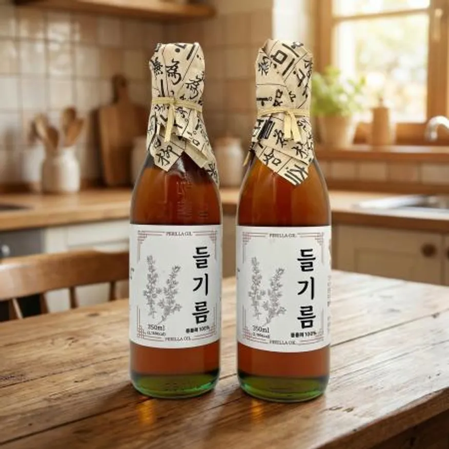 저온압착 고소한 몸에좋은 통들깨 들기름 350ml X 1병 이미지