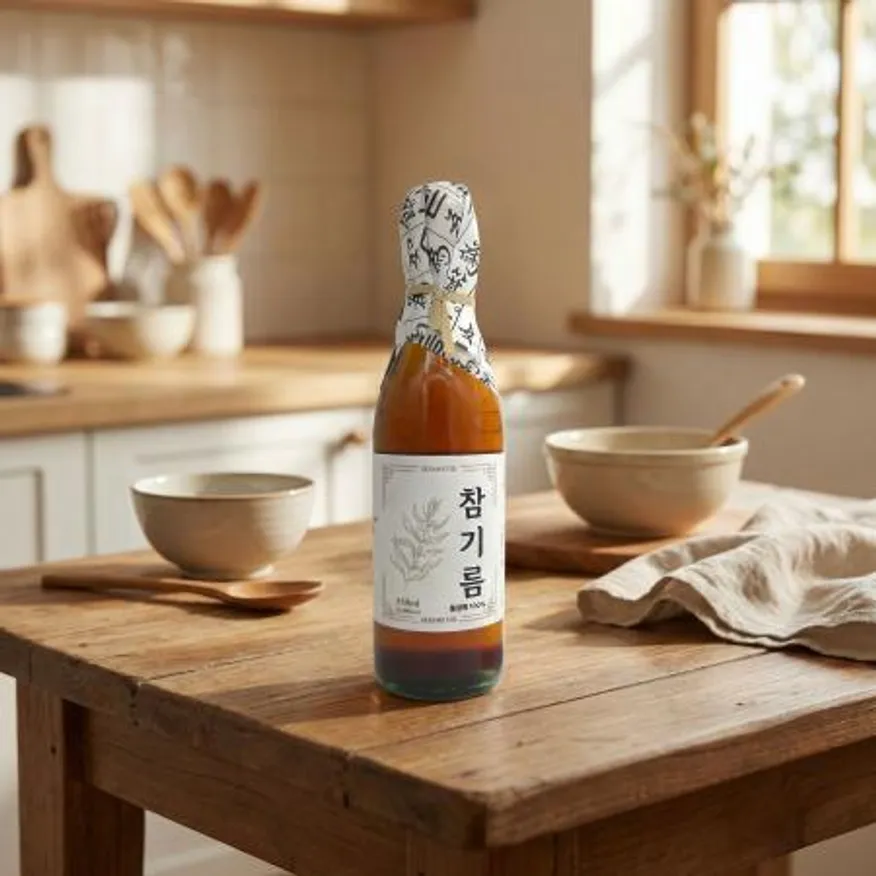 저온압착 고소한 통참깨 참기름 350ml X 3병 이미지