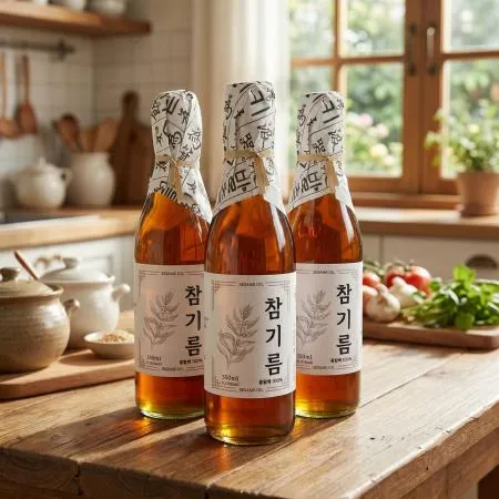 저온압착 고소한 통참깨 참기름 350ml X 3병