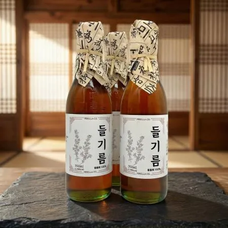 저온압착 고소한 몸에좋은 통들깨 들기름 350ml X 3병