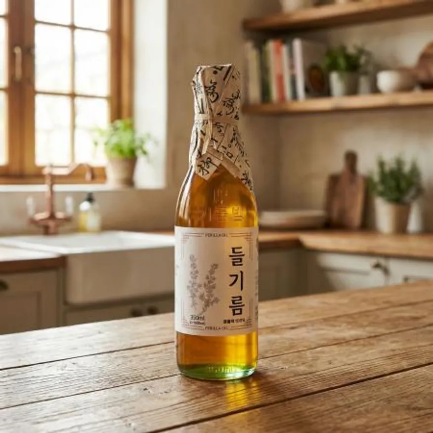 저온압착 고소한 몸에좋은 통들깨 들기름 350ml X 1병 이미지