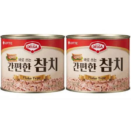 롯데 델가 참치 대용량 업소용 통조림 1.88kg x 2캔