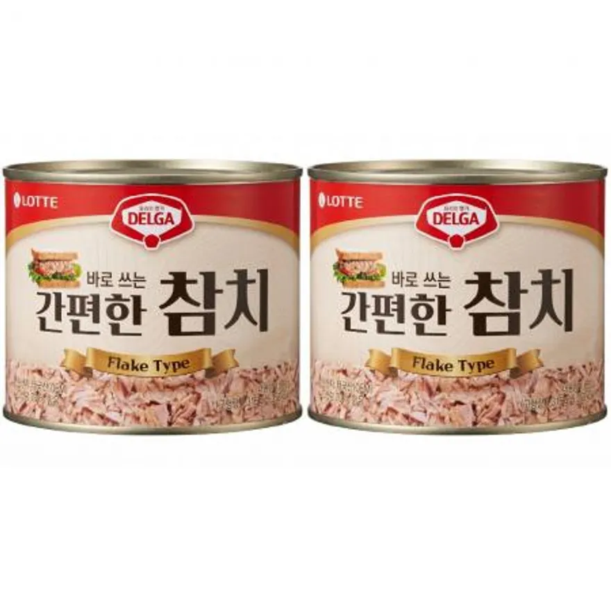 롯데 델가 참치 대용량 업소용 통조림 1.88kg x 2캔 이미지