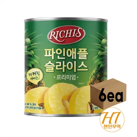 동서 리치스 파인애플 프리미엄 3.062kg x 6개(1박스) 이미지