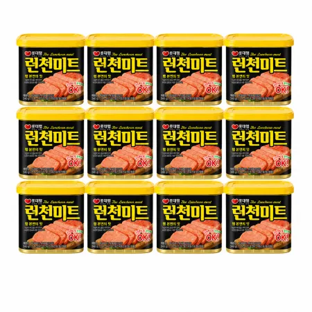 롯데 런천미트 340g x 12캔/대용량 업소용 롯데햄 통조림캔 