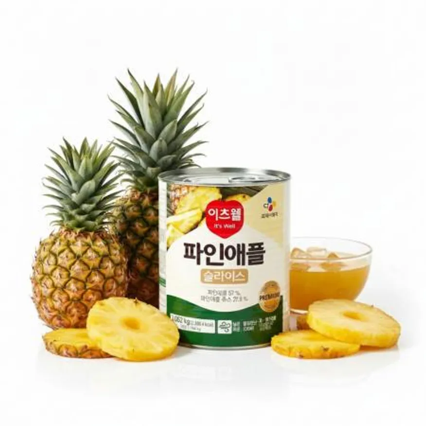 이츠웰 파인애플 슬라이스 통조림 3kg x 6개입 이미지