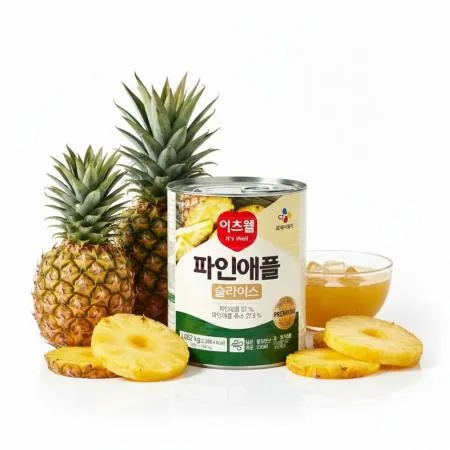 이츠웰 파인애플 슬라이스 통조림 3kg x 6개입 이미지