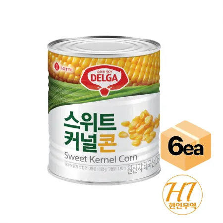 롯데 스위트콘 옥수수캔 대용량 2.95kg x 6개