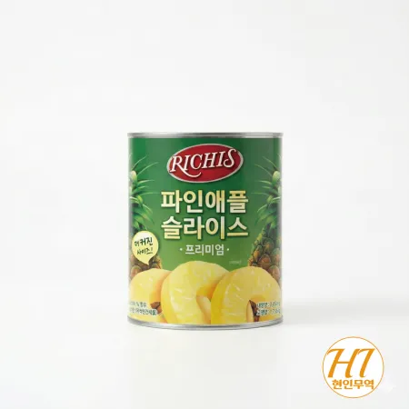 동서 리치스 파인애플 통조림 슬라이스 프리미엄 3kg