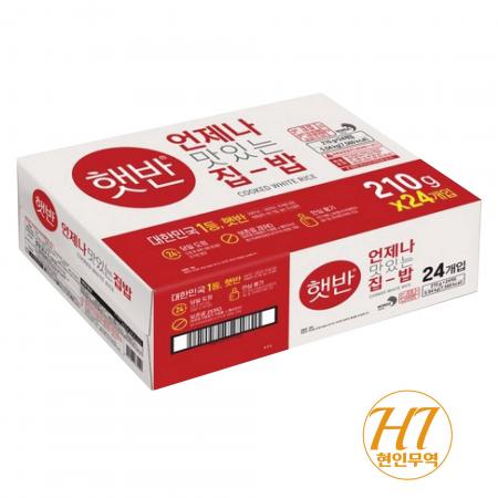 씨제이 햇반 백미밥 210g x 24개입