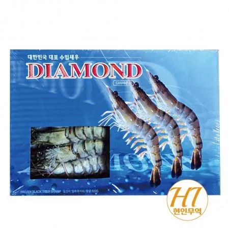 다이아몬드 냉동 블랙타이거 새우 500g x 10개입