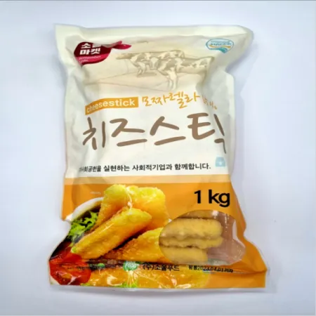 소울마켓 치즈스틱(모짜렐라65%)*1KG(25G*40입)-[아이스박스1박스 10봉]