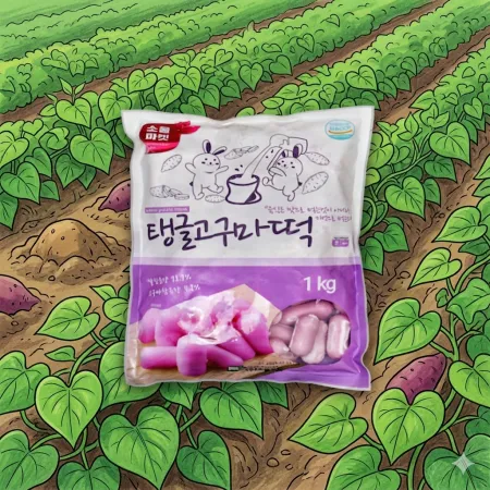 소울마켓 탱글고구마떡(국내가공)*1KG(개당14g이상/71개이상)-[아이스박스1박스 8봉]