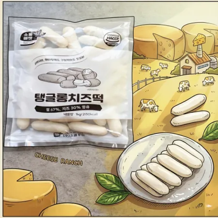소울마켓 탱글롱치즈떡*1KG(38g/27개정도)-모짜렐라20%함유-[아이스박스 1박스 8봉]