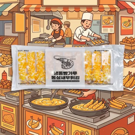 냉동빵가루통살새우튀김(베트남)*300G(개당30g/10ea)-[아이스박스1박스 20봉]
