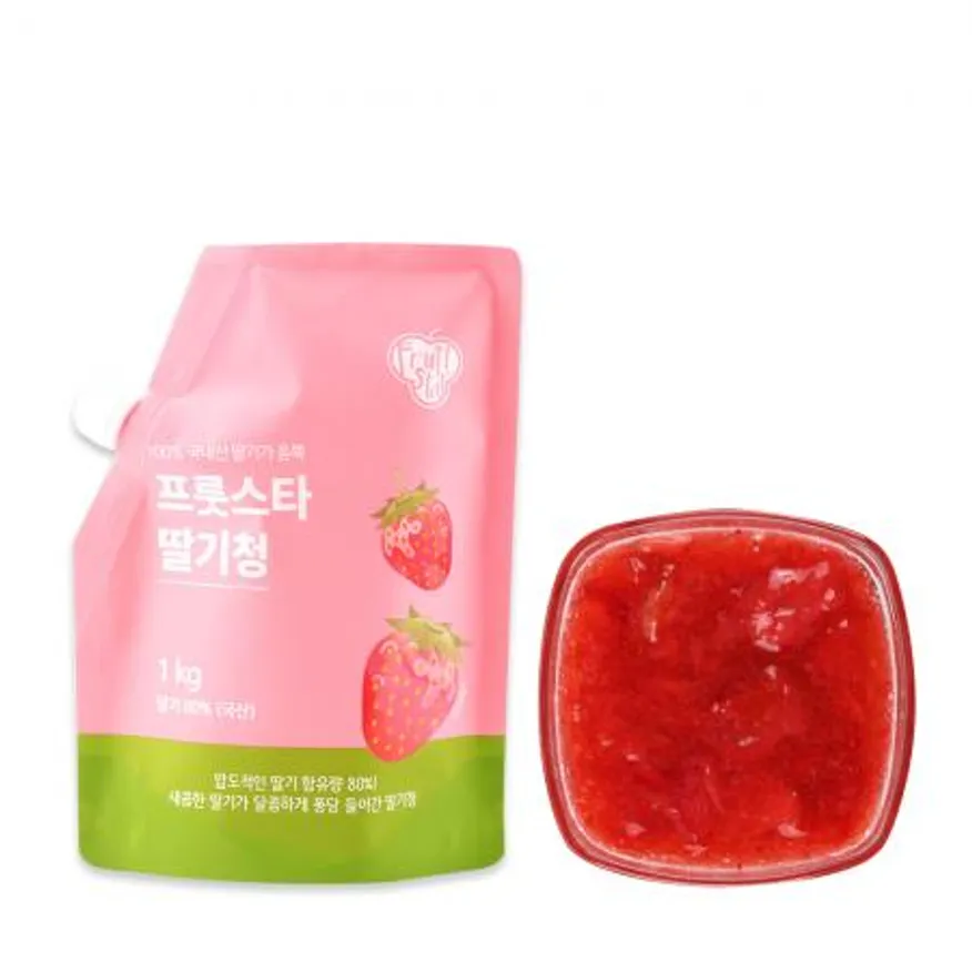 딸기청 딸기라떼 딸기에이드 베이스 1kg 이미지