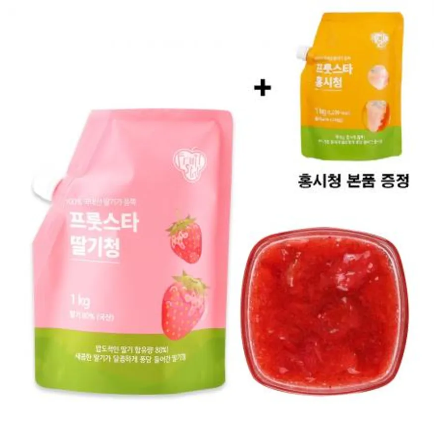 ★사은품증정★딸기청 딸기라떼 딸기에이드 베이스 1kg 이미지