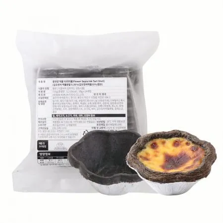 냉동 플라워 꽃모양 먹물 타르트쉘 30g x 24ea