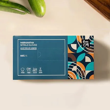 마라나타 니트릴장갑 식품용 화이트 S 100매