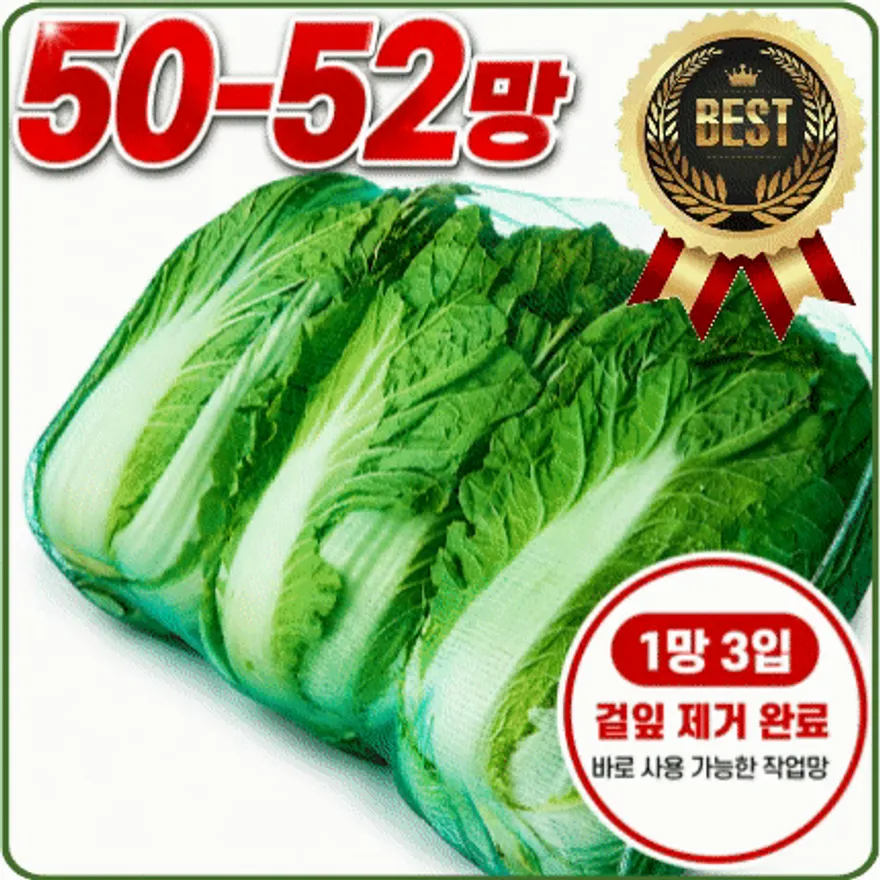 ★입점 특가★ 햇 배추 (작업망 / 겉잎제거 / 50-52망 / 국내산) 1망 이미지