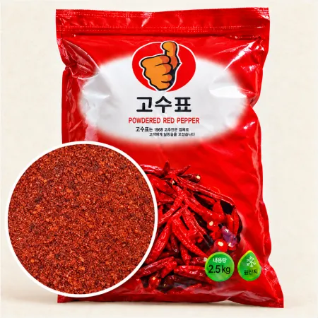 ★공산 hot★ 고춧가루 (김치용 / 거침 / 굵은입자 / 건고추100% / 중국산) 2.5kg