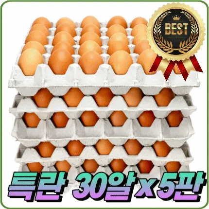 ★알뜰 특가★ 계란 (특란 / 30알 / 국내산) 5판/묶음