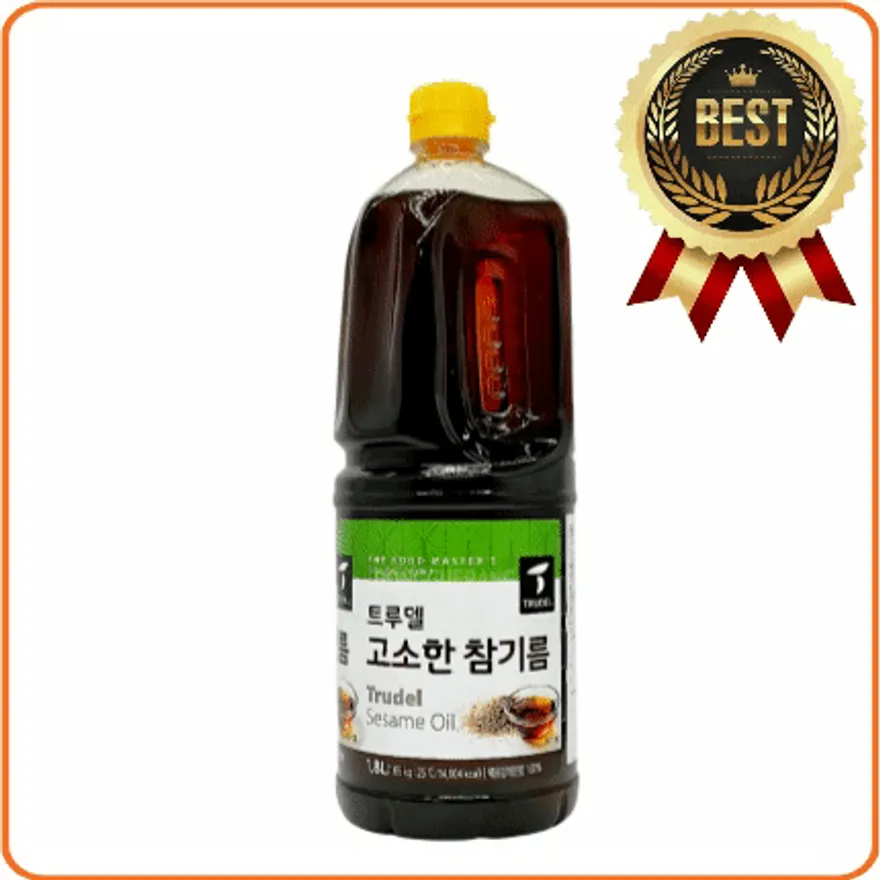 ★공산 핫★ 고소한 참기름 (깨분100% / 트루델 / 베트남산) 1.8L 이미지