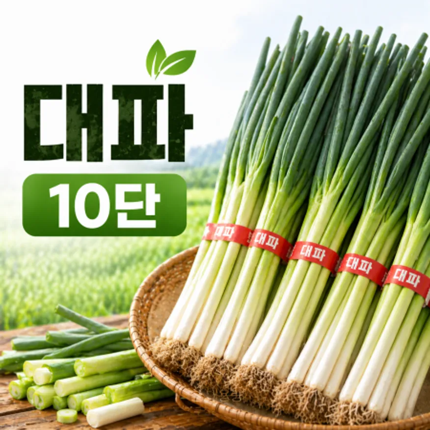 ★입점 특가★ 흙 대파 (국내산) 10단 이미지