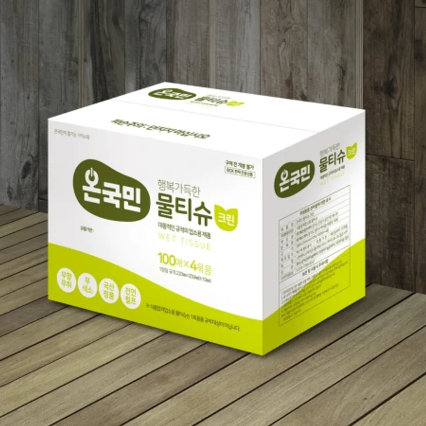 온국민 업소용 물티슈 400매 1박스 이미지