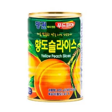 펭귄 황도 슬라이스 400g