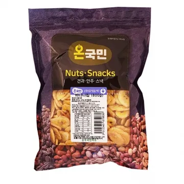 온국민 바나나칩 안주 간식 800g