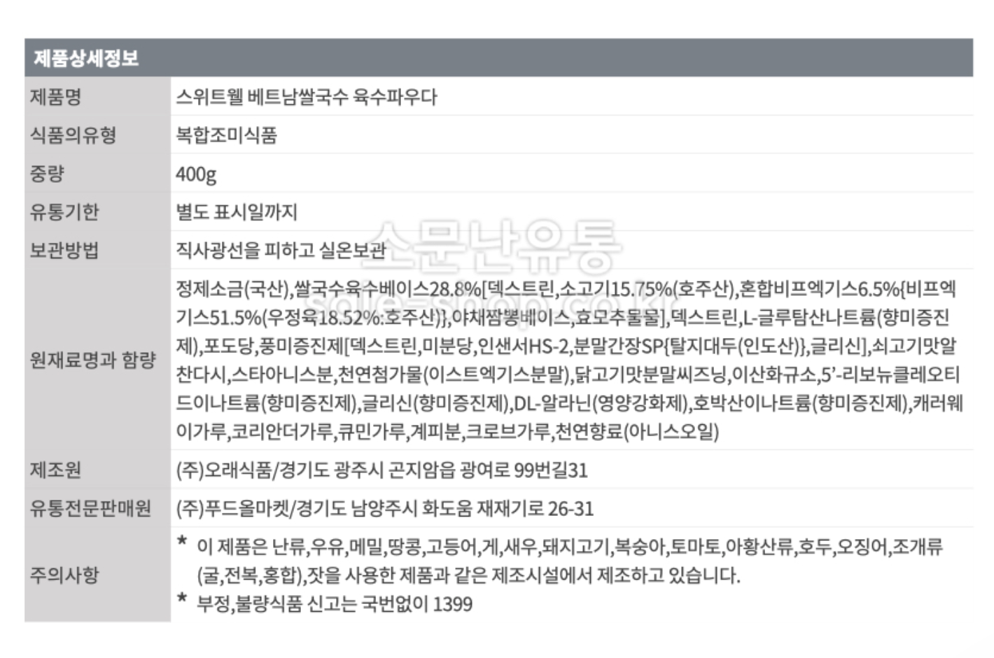 상품정보제공고시