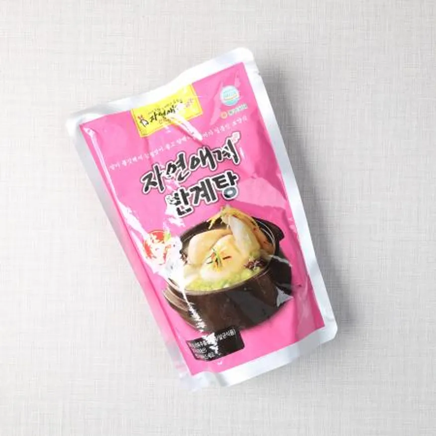 자연애계 반계탕800g X 3봉 넉넉한 양, 쫄깃하고 부드러운 웅추 반마리 삼계탕 냉장 제품 이미지