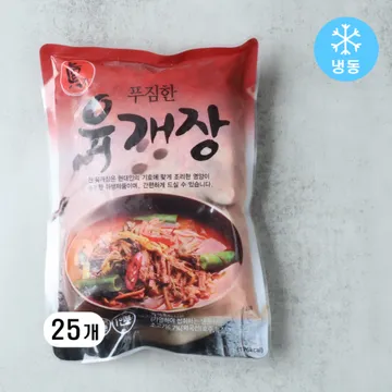 엘야드 진 육개장 600g 25봉 얼큰하고 푸짐한 냉동 간편조리식품