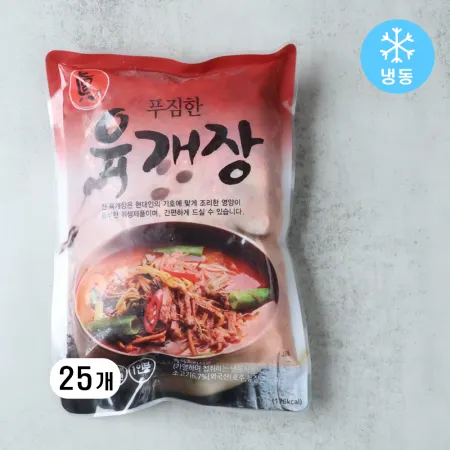 엘야드 진 육개장 600g 25봉 얼큰하고 푸짐한 냉동 간편조리식품