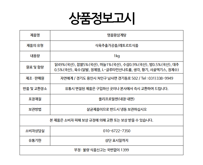 상품정보제공고시