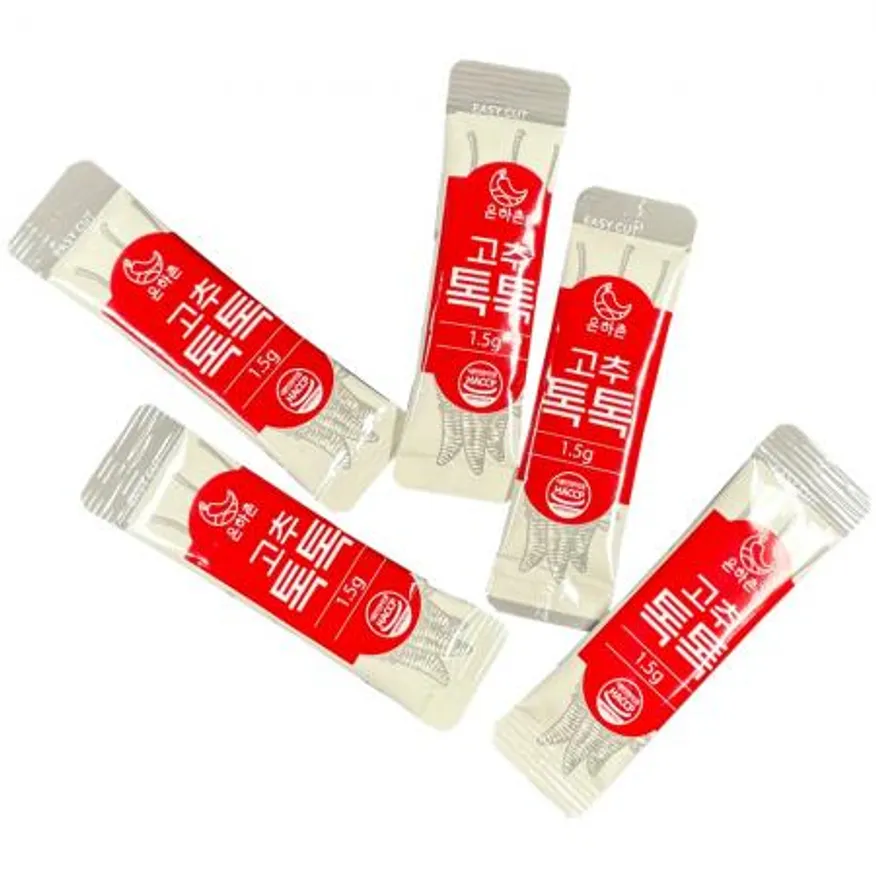 일회용 미니 고춧가루 고추톡톡 1.5gX200봉 소포장 배달전문점용 이미지