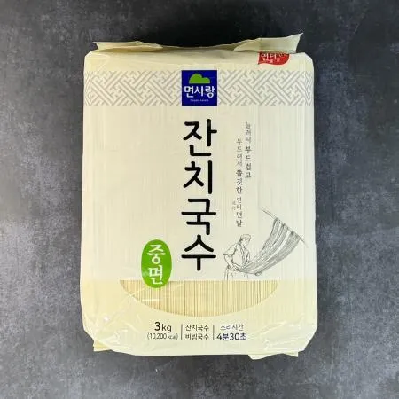 면사랑 잔치국수 중면 3kg x 1개 