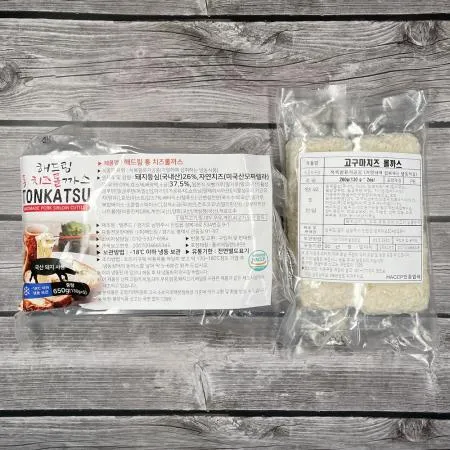 먹판사 모듬돈까스4종 총1,710g 통치즈롤까스130g 5장, 등심돈까스200g 2장, 치즈돈까스200g 2장, 고구마치즈롤까스130g 2장 텔푸드 전문점 납품 돈카츠세트 이미지