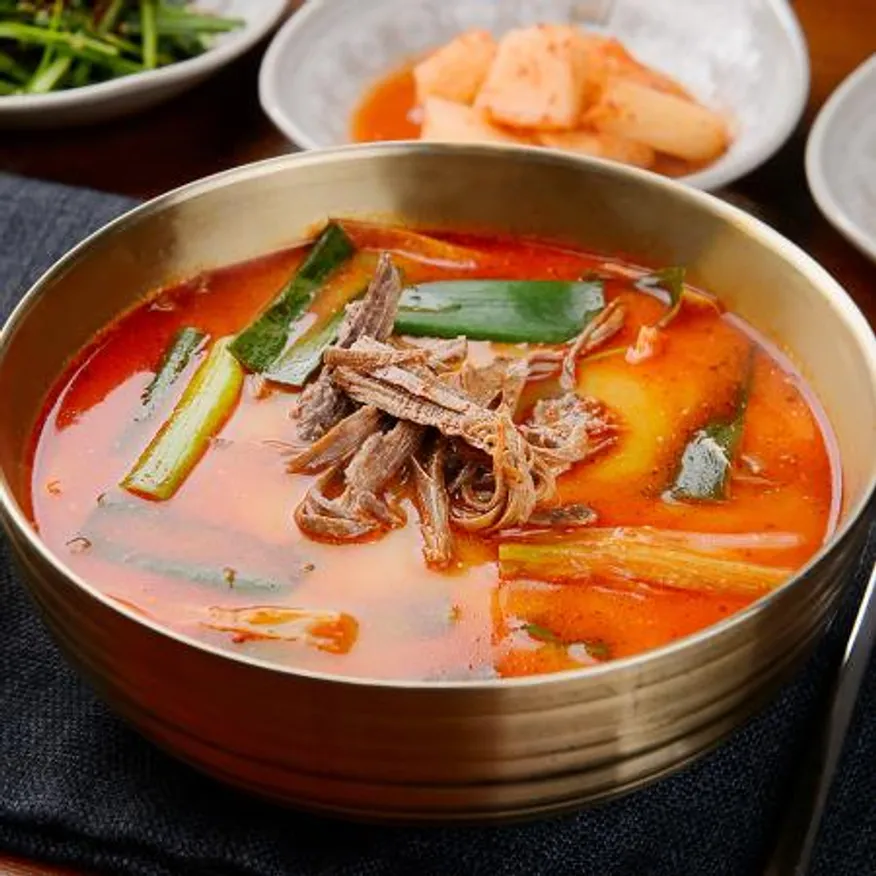 먹판사 본담; 대파육개장 600g 24봉 대파와 결대로 찢은 양지살을 가득넣어 만든 이미지