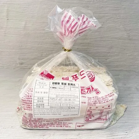 텔푸드 김밥용 등심 돈까스 1.5kg (50gX30개) 민찌가 아닌 등심으로 만든 큰사이즈 스틱돈까스 이미지
