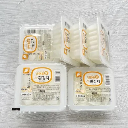 냉면흰무절임김치150g(2~3인분)X30개 전문점,업소,가정용 아이스박스+아이스팩포장 이미지