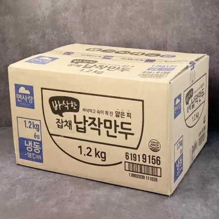 면사랑 냉동 바삭한잡채납작만두 1.2kg x 6개