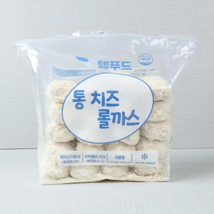 통치즈롤까스(130gX20장)총2.6kg1봉 텔푸드전문점용 모짜렐라치즈가득 큰사이즈 냉동 업소용 이미지