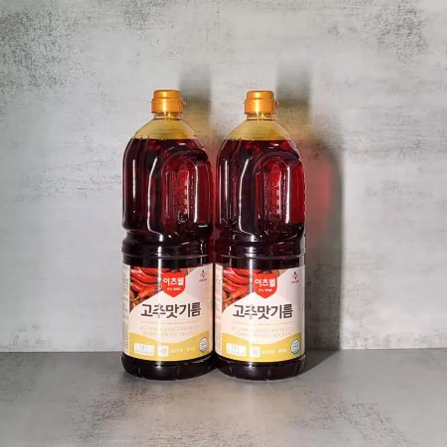 이츠웰 고추맛기름 1.8L x 8개 매운 고추씨기름 이미지