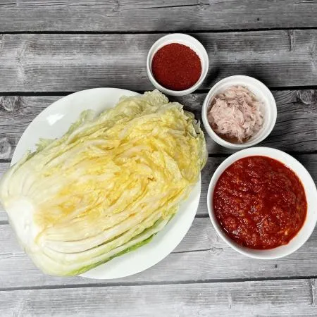먹판사 김장셋트14kg (절임배추10kg+김치속양념4kg) 간편 김치담그기 김장밀키트 맛있게 매운맛 이미지